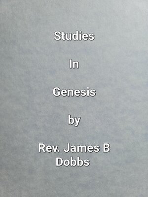 cover image of Studies In Genesis